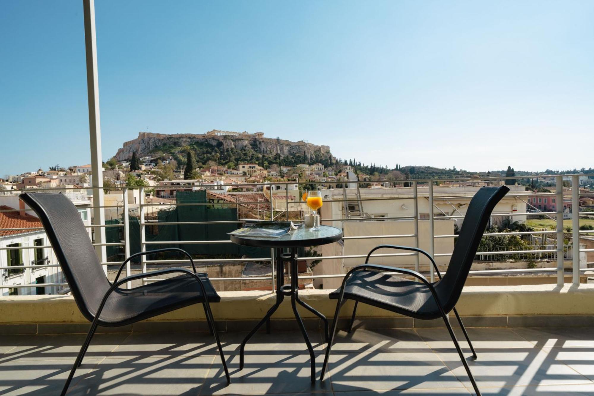 Penthouse Apartment Balcony Acropolis View